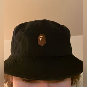 BAPE BLACK BUCKET HAT